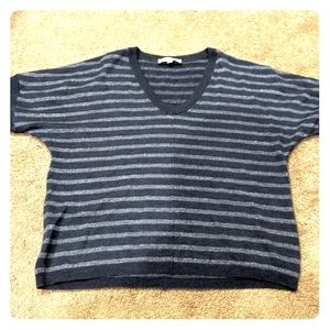 AT Loft gray/silver SS striped sweater